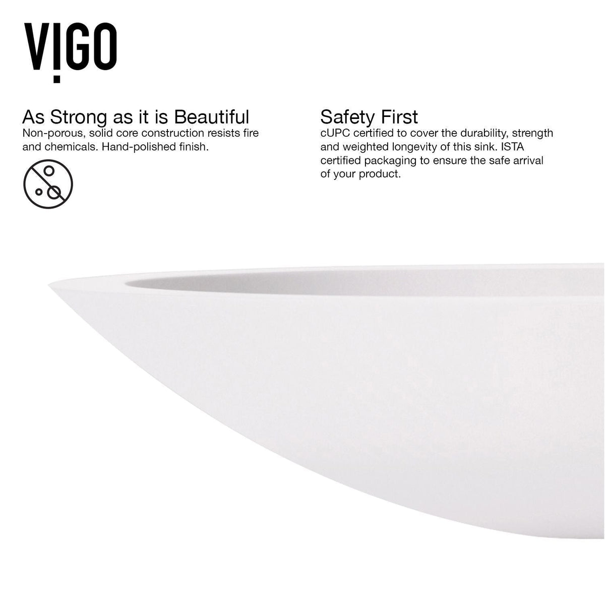 Wisteria MatteStone White Bathroom Sink/Basin Set with Niko Faucet and Oval Composite Vessel H6C4 - product image 8