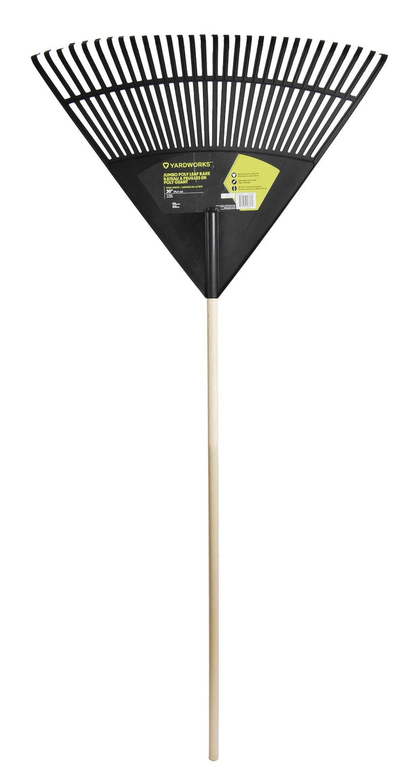 30-Tine Jumbo Leaf Rake with Hardwood Shaft, 30-in Q7U7