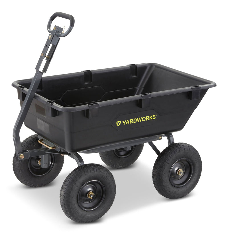 Poly Tray 4-Wheel Garden/Yard Cart, 1200-lb P2X7